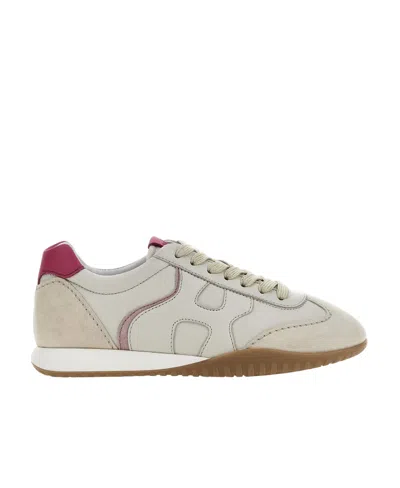 Hogan Side Logo-patch Low-top Sneakers In White