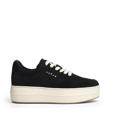 HOGAN HOGAN SKYSCAPER SUEDE PRINT VELVET BLACK