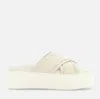 Hogan Cross Strap Platform Sandals In White