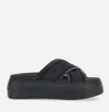 Hogan Cross Strap Platform Sandals In Black