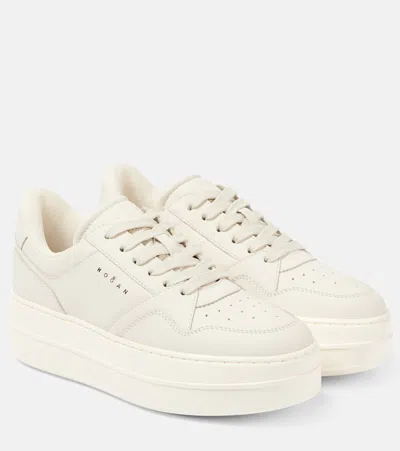 HOGAN SKYSCRAPER LEATHER SNEAKERS