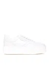 Hogan Skyscraper Leather White Sneakers In Blanco