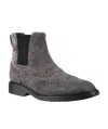 Hogan Grey Elasticated Side-panel Boots In Gray