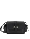 Hogan Flap Small Leather Crossbody Bag In Black