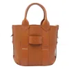 Hogan Small Leather Cross-body Handbag And Handles In Brown