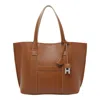 Hogan Hanging Accent Script Tote Bag In Brown