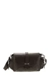 Hogan Small Leather Flap Bag In Brown