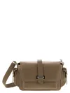 Hogan Small Leather Flap Bag In Sand