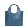 Hogan Small Leather Tote Bag With Structured Shape In Blue