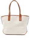 Hogan Small Script Embossed-logo Tote Bag In Neutral