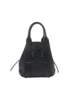 Hogan Leather Shoulder Bag 2 Handles In Black