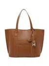 Hogan Hanging Accent Script Tote Bag In Brown