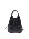 Hogan Leather Shoulder Bag 2 Handles In Black
