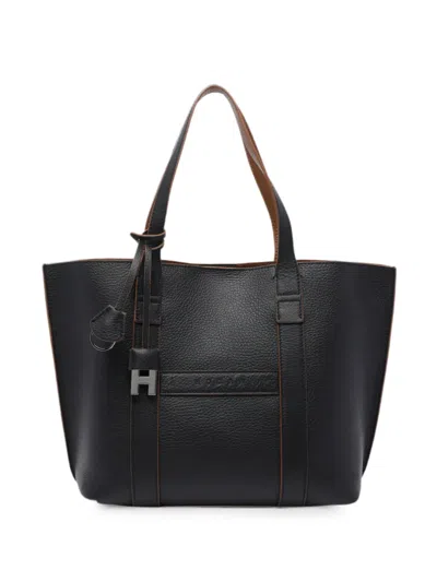 Hogan Small Script Tote Bag In Black