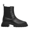 Hogan H674 Ankle Boot With Elastic Inserts And Robust Sole In Black
