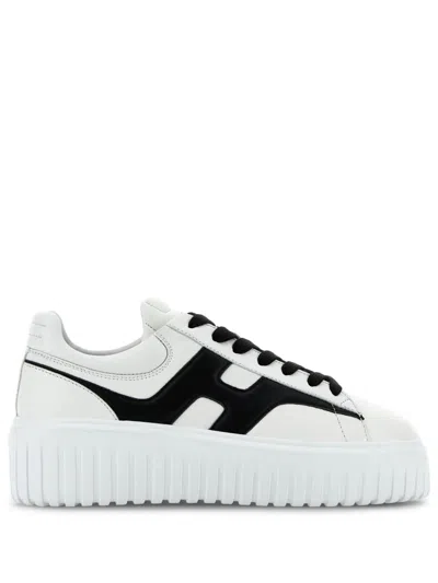 HOGAN HOGAN SMOOTH LEATHER H STRIPES PLATFORMS.