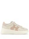 Hogan Leather Sneakers Rebel Panelled Platform Round Suede
