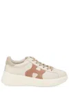 Hogan Leather Sneakers Rebel Panelled Platform Round Suede In White