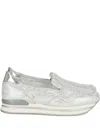 Hogan Snakeskin-effect Slip-on Sneakers In White