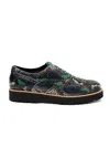 Hogan Snakeskin Platform Brogue Boots In Black