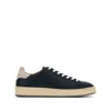 Hogan Smooth Leather Sneakers With Contrasting Suede Heel In Black