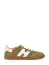 Hogan Low-top Suede Sneakers With Contrasting Stripe In Brown