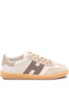 Hogan Cool White Leather Sneakers In Multi