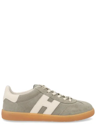 Hogan Neutrals Cool Side Stitched Logo Suede Sneakers In Multi