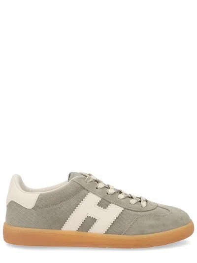 Hogan Neutrals Cool Side Stitched Logo Suede Sneakers In Multi