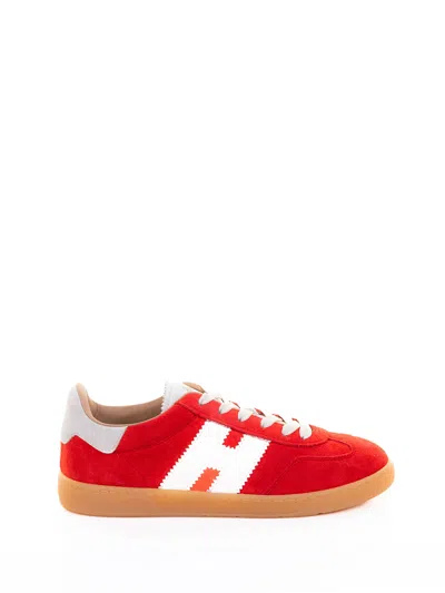 Hogan Sneaker Cool Red Leather And Suede