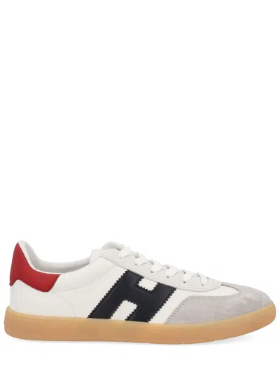 Hogan Cool Leather Sneakers With Nappa And Suede Inserts In White