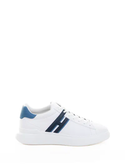 HOGAN HOGAN SNEAKER H580 IN WHITE BLUE LEATHER