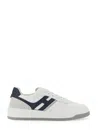 Hogan H630 Leather Sneakers With Contrasting Monogram In White