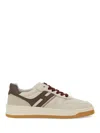 Hogan Leather Sneakers Panels Contrasting In Beige