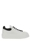 Hogan Low-top H-stripes Leather Sneakers In White