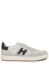 Hogan Lightweight Leather And Mesh Athletic Sneakers In White