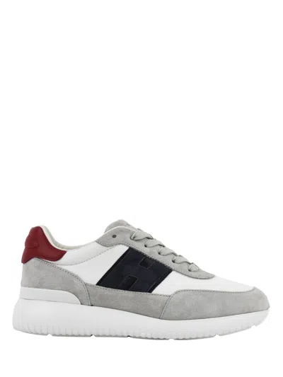 Hogan Interaction 3 Suede Overlay Sneakers In Animal Print