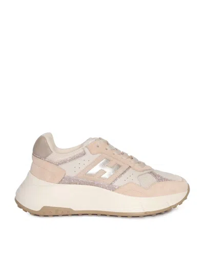 Hogan Hi-fi Leather Sneakers In Pink