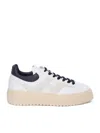 Hogan Lace-up White Sneakers With Logo Patch In White