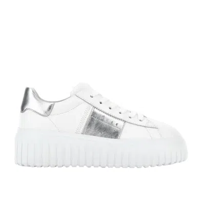 HOGAN SNEAKER WOMAN HOGAN - H-STRIPES - SILVER