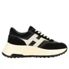 Hogan Hi-fi Panelled Lace-up Sneakers In Black