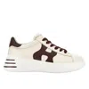 Hogan Low-top Ivory Sneakers With Suede Logo In White