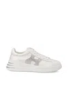 Hogan Rebel White Leather And Rhinestones Sneakers