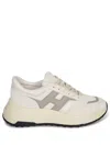 Hogan Beige Sneakers With Padded Ankle And Logo Accents