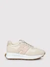 Hogan Leather Sneakers With Rubber Sole And Suede Accents In Pattern