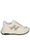 Hogan Beige Sneakers With Padded Ankle And Logo Accents