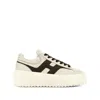 Hogan Beige Sneakers With Chunky Ridged Sole In White