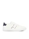 Hogan White Leather Sneakers With Logo Design And Rubber Sole In White