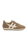 Hogan 86er Mud Suede Running Sneakers In Green