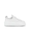 Hogan Chunky Sole White Sneakers With Metallic Accents